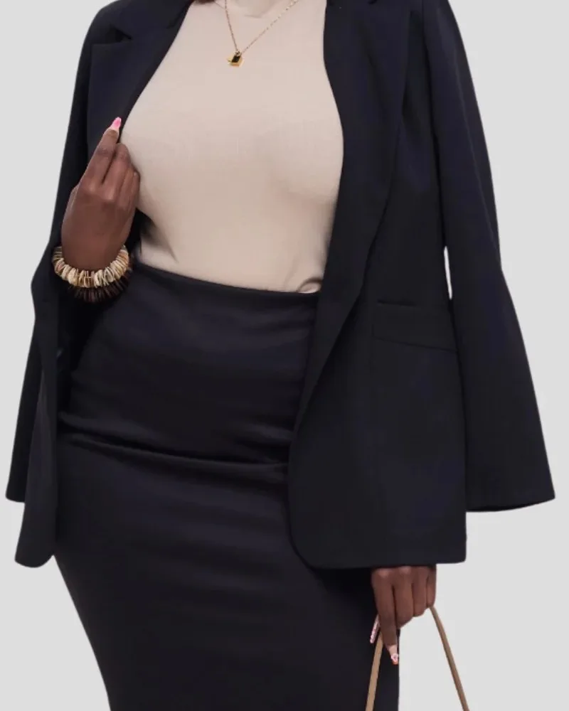 Fashion Celine Long Sleeved Tailored Blazer - Black
